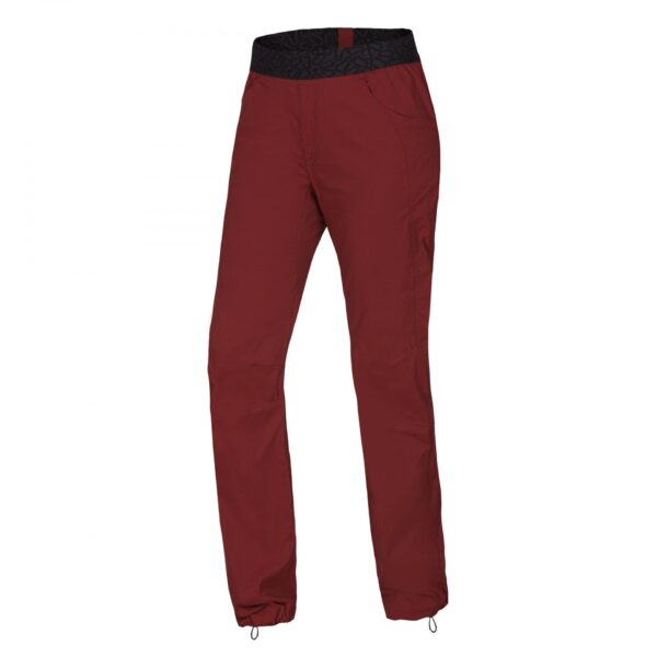 ocun mania pants panske dlhe lezecke nohavice wine merlot cervene